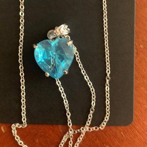 Teal Heart Necklace